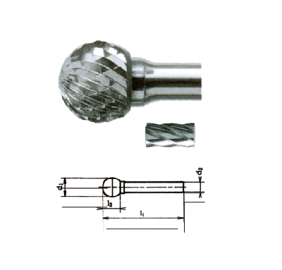 硬质合金钢球头旋转锉