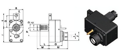 轴向偏心筒夹动力刀座