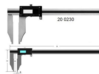 数显式大型外爪游标卡尺
