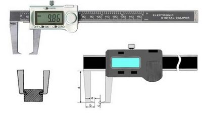 数显式外沟槽游标卡尺